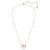 Swarovski Dextera Clear Crystals And Rose Gold Tone Plated Intertwined Circles Necklace 5414999 For Women