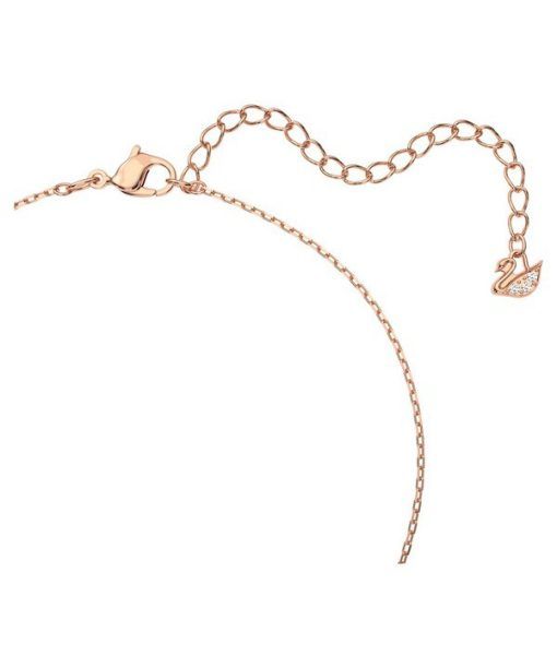 Swarovski Dextera Clear Crystals And Rose Gold Tone Plated Intertwined Circles Necklace 5414999 For Women