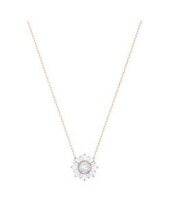 Swarovski Idyllia Rose Gold Tone Plated And Zirconia Pendant 5451376 For Women