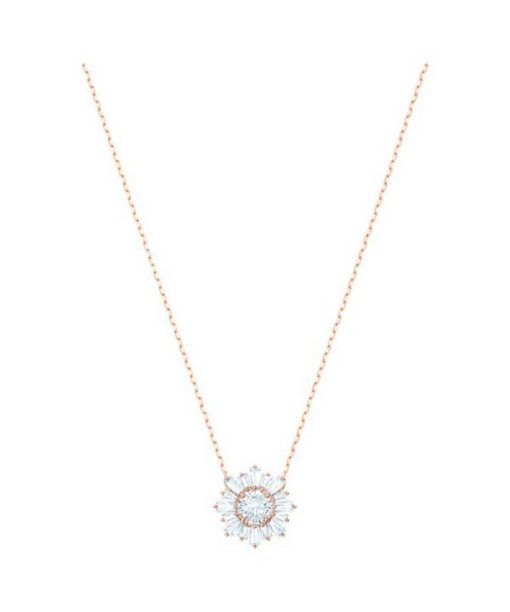 Swarovski Idyllia Rose Gold Tone Plated And Zirconia Pendant 5451376 For Women