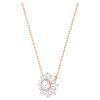 Swarovski Idyllia Rose Gold Tone Plated And Zirconia Pendant 5451376 For Women