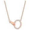 Swarovski Symbolica Clear Crystals And Rose Gold Tone Plated Necklace 5489573 For Women