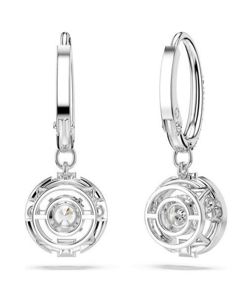 Swarovski Una Rhodium Plated And Zirconia Drop Earrings 5504652 For Women