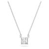 Swarovski Stilla Attract Rhodium Plated And Zirconia Necklace 5510696 For Women