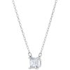 Swarovski Stilla Attract Rhodium Plated And Zirconia Necklace 5510696 For Women