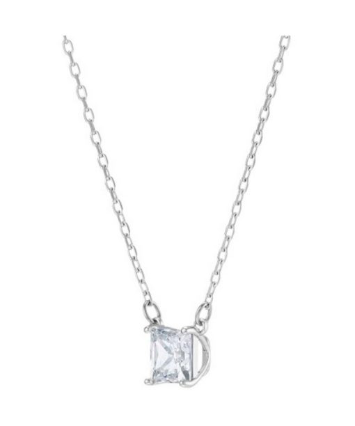 Swarovski Stilla Attract Rhodium Plated And Zirconia Necklace 5510696 For Women