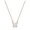 Swarovski Stilla Attract Clear Crystals And Rose Gold Tone Necklace 5510698 For Women