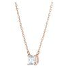 Swarovski Stilla Attract Clear Crystals And Rose Gold Tone Necklace 5510698 For Women