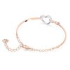 Swarovski Hyperbola Infinity And Heart Mixed Metal Finish And Zirconia Bangle 5518869 For Women