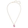 Swarovski Dazzling Swan Pink Crystals And Rose Gold Tone Plated Pendant 5647552 For Women