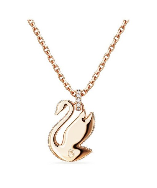 Swarovski Dazzling Swan Pink Crystals And Rose Gold Tone Plated Pendant 5647552 For Women