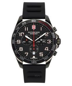 Victorinox Swiss Army Fieldforce Sport Chronograph Rubber Strap Black Dial Quartz 241889 100M Men's Watch