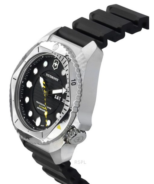 Victorinox Swiss Army Dive Pro Rubber Strap Black Dial Automatic Diver's 241994 300M Men's Watch