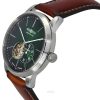 Zeppelin Flatline Leather Strap Green Open Heart Dial Automatic 83644 Mens Watch