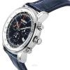 Zeppelin LZ 14 Marine Chronograph Leather Strap Blue Dial Quartz 88883 Men's Watch