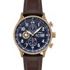 AVI-8 Hawker Hurricane Classic Chronograph Leather Strap Admiral Blue Dial Quartz AV-4011-0O Men's Watch