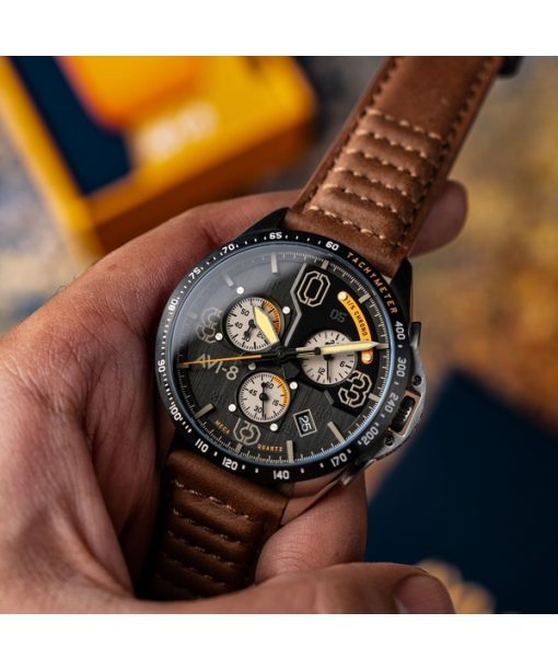 AVI-8 P-51 Mustang Blakeslee Chronograph Imperial War Museums Edition Lambeth Black Dial Quartz AV-4077-07 Men's Watch