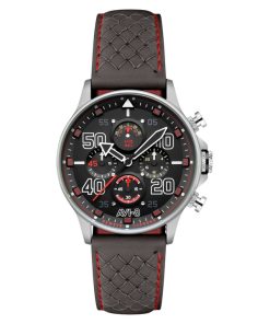 AVI-8 Hawker Typhoon Coningham Chronograph Leather Strap Black Dial Quartz AV-4093-0A Men's Watch