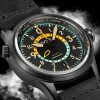 AVI-8 Flyboy Wingman Worldtimer GMT Tropical Grey Dial Automatic AV-4120-04 Men's Watch With Extra Strap