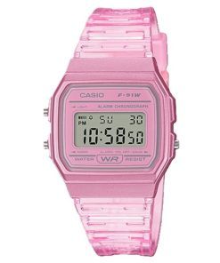 Casio Youth Pink Resin Digital F-91WS-4 F91WS-4 Unisex Watch