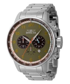 Invicta S1 Rally Chronograph Stainless Steel Green Dial Quartz 44951 100M Mens Watch