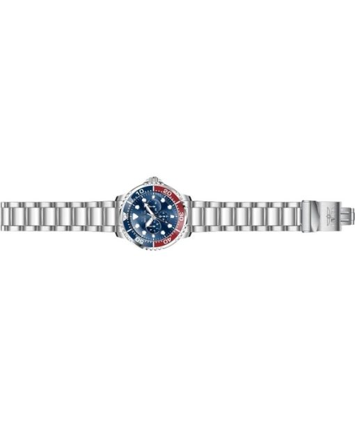 Invicta Pro Diver Stainless Steel Blue And Red Pepsi Bezel Blue Dial Quartz 47227 Mens Watch