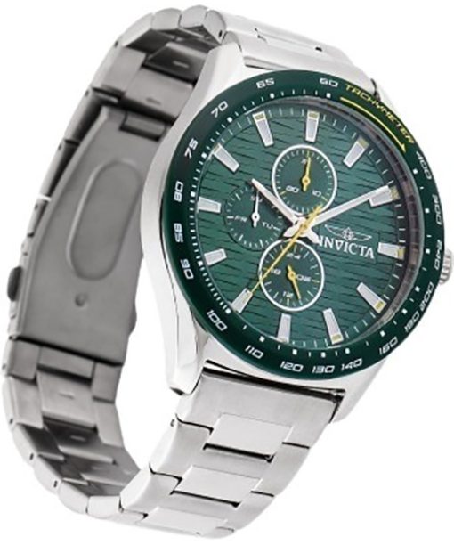 Invicta Racing Stainless Steel Green Dial Quartz 47549 Mens Watch