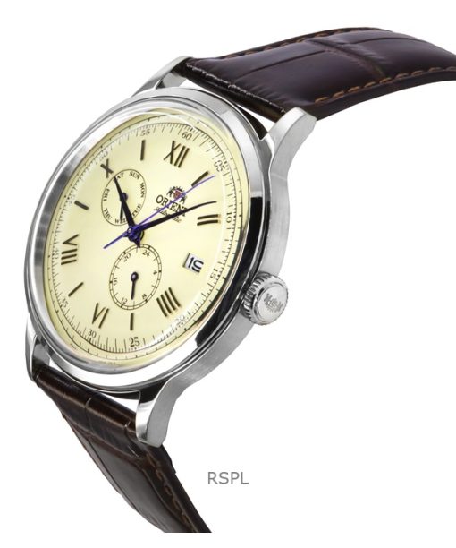 Orient Classic Bambino Version 8 Leather Strap Beige Dial Automatic RA-AK0702Y Men's Watch