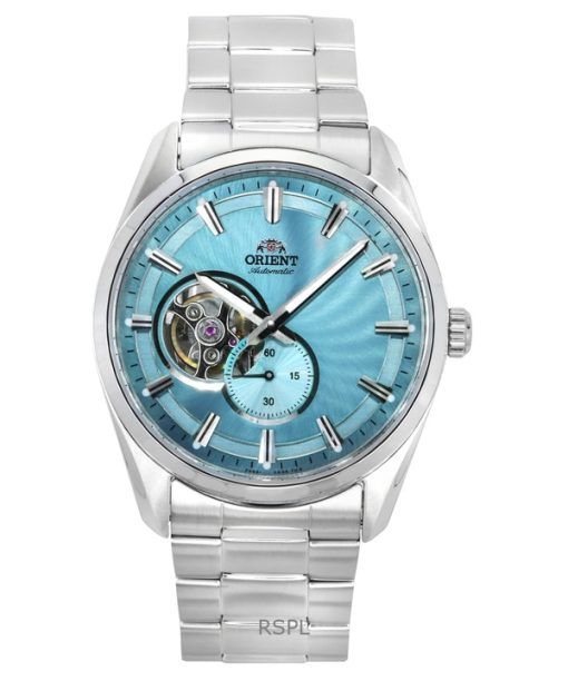 Orient Classic Contemporary Stainless Steel Light Blue Open Heart Dial Automatic RA-AR0009L Men's Watch