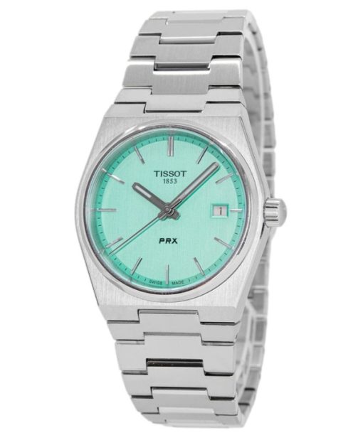 Tissot T-Classic PRX Stainless Steel Light Green Dial Quartz T137.210.11.091.00 100M Women's Watch