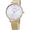 Refurbished Skagen Anita Gold Tone Mesh Bracelet Crystallized SKW2150 Women's Watch