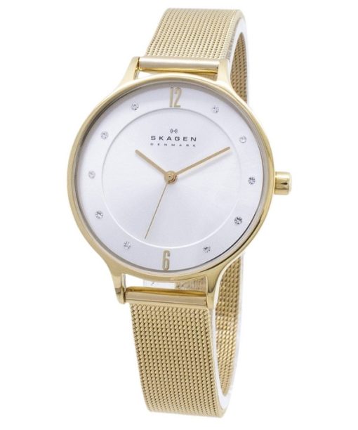 Refurbished Skagen Anita Gold Tone Mesh Bracelet Crystallized SKW2150 Women's Watch