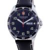 Refurbished Victorinox Fieldforce Leather Black Dial Quartz 241846 100M Men's Watch