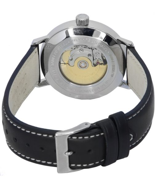 Refurbished Iron Annie 100 Jahre Bauhaus Leather Strap Black Dial Automatic 50562 Men's Watch