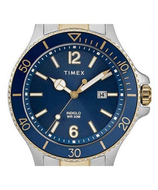 Refurbished Timex Harborside Blue Dial Two Tone Stainless Steel Quartz TWG019600 Men's Watch