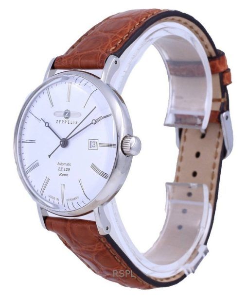 Refurbished Zeppelin LZ120 Rome White Dial Leather Strap Automatic 71541 Men's Watch