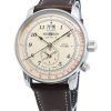 Refurbished Zeppelin LZ126 Los Angeles Leather Strap Beige Dial Quartz 86445 Men's Watch