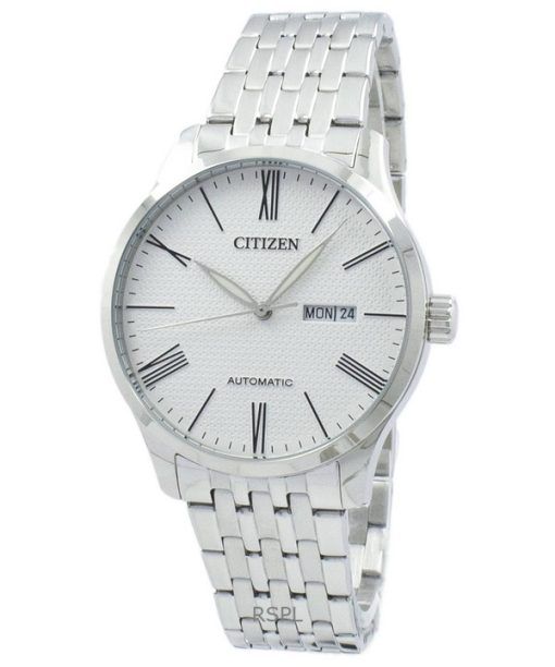 Refurbished Citizen Stainless Steel White Textured Dial Automatic NH8350-59A Men's Watch