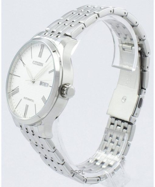 Refurbished Citizen Stainless Steel White Textured Dial Automatic NH8350-59A Men's Watch