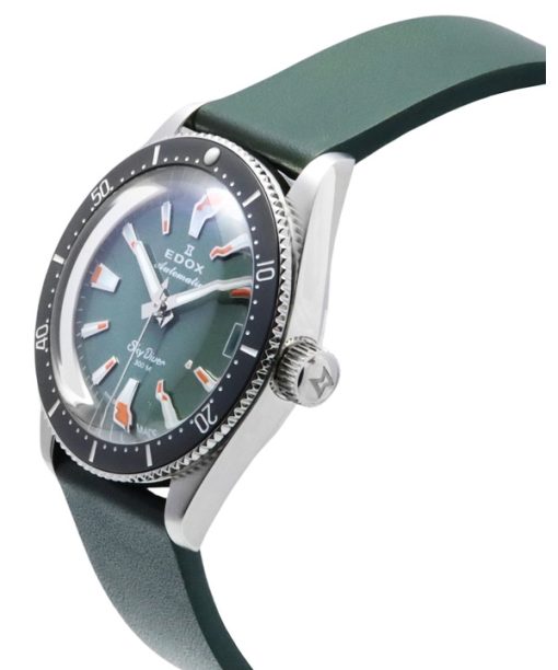 Edox Skydiver Special Edition Green Dial Automatic Diver's 801313NCVI 300M Men's Watch With Extra Strap