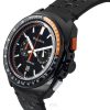 Bulova Racer Chronograph Leather Strap Black Dial Quartz 98B428 100M Mens Watch