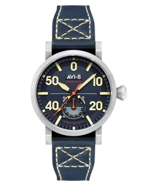 AVI-8 Dambuster Chadwick Meca-Quartz Cobalt Blue Leather Strap Blue Dial AV-4113-01 Men's Watch