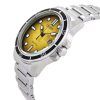 Citizen Marine Stainless Steel Yellow Dial Eco-Drive AW1816-89X 100M Mens Watch