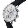 Bauhaus Classic Chronograph Stainless Steel Leather Strap White Dial Solar 20861 Men's Watch