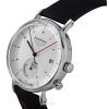 Bauhaus Classic Black Leather Strap White Dial Solar 21121 Men's Watch