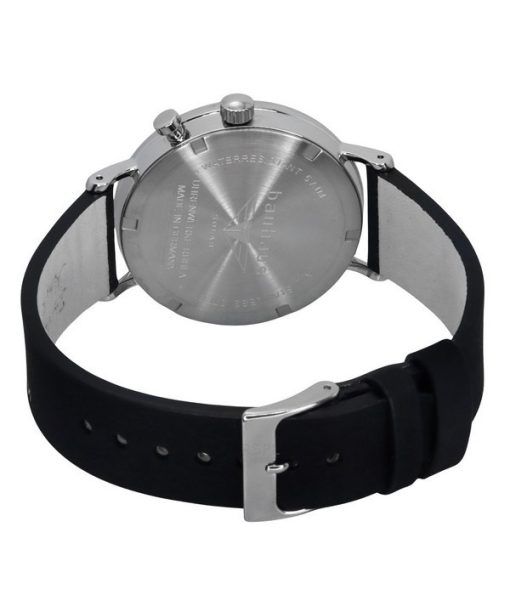 Bauhaus Classic Black Leather Strap White Dial Solar 21121 Men's Watch