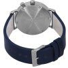 Bauhaus Classic Blue Leather Strap Dark Blue Dial Solar 21123 Men's Watch