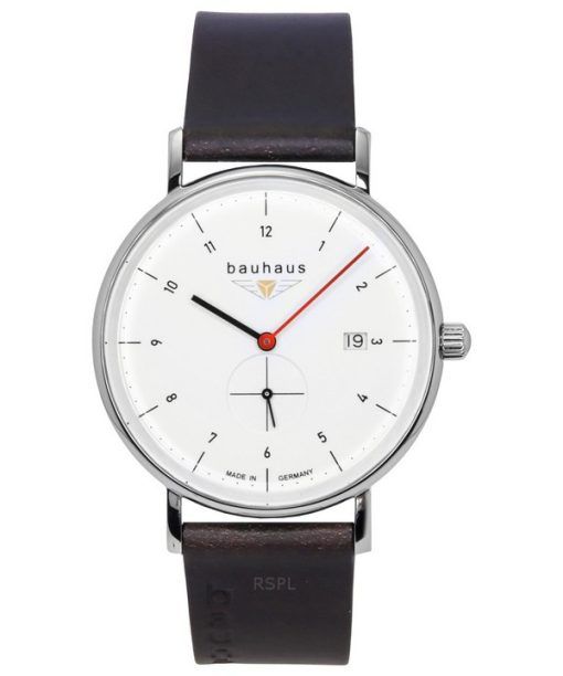 Bauhaus Classic Leather Strap White Dial Quartz 21301 Men's Watch