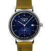 Bauhaus Classic Brown Leather Strap Blue Dial Quartz 21303 Men's Watch