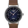 Bauhaus Classic Leather Strap Dark Blue Dial Automatic 21603 Men's Watch